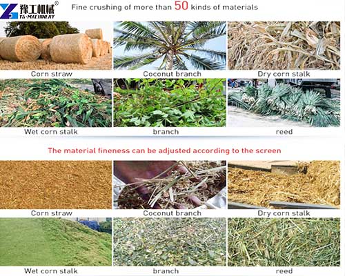 applicable materials and finished products for industrial wood shredder