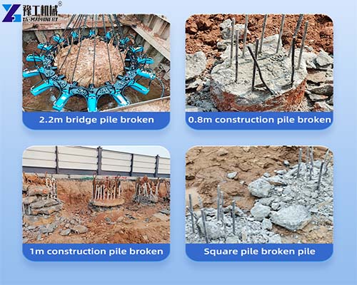 hydraulic concrete pile cutter application