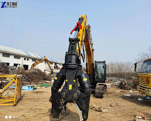 hydraulic shear scrap yard operation