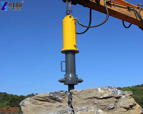 in large-scale hydraulic stone splitter operations