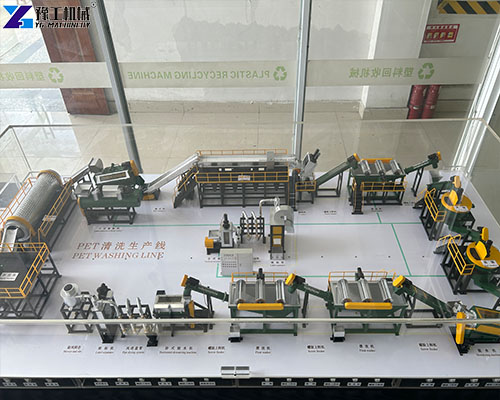 model of the complete industrial plastic recycling line