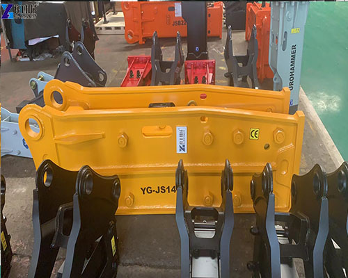 right-angle integrated rock breaker hammer