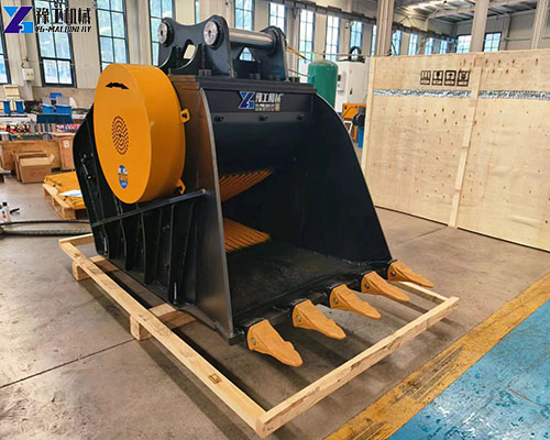 rock crusher bucket pallet packing