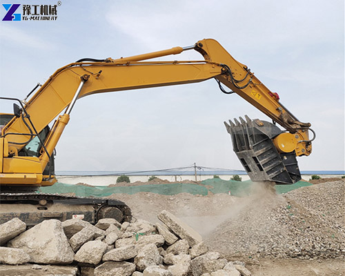 rock crusher bucket quarry site