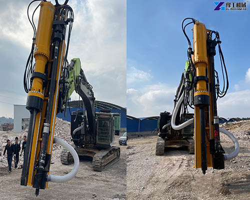 rock drill and splitter quarry