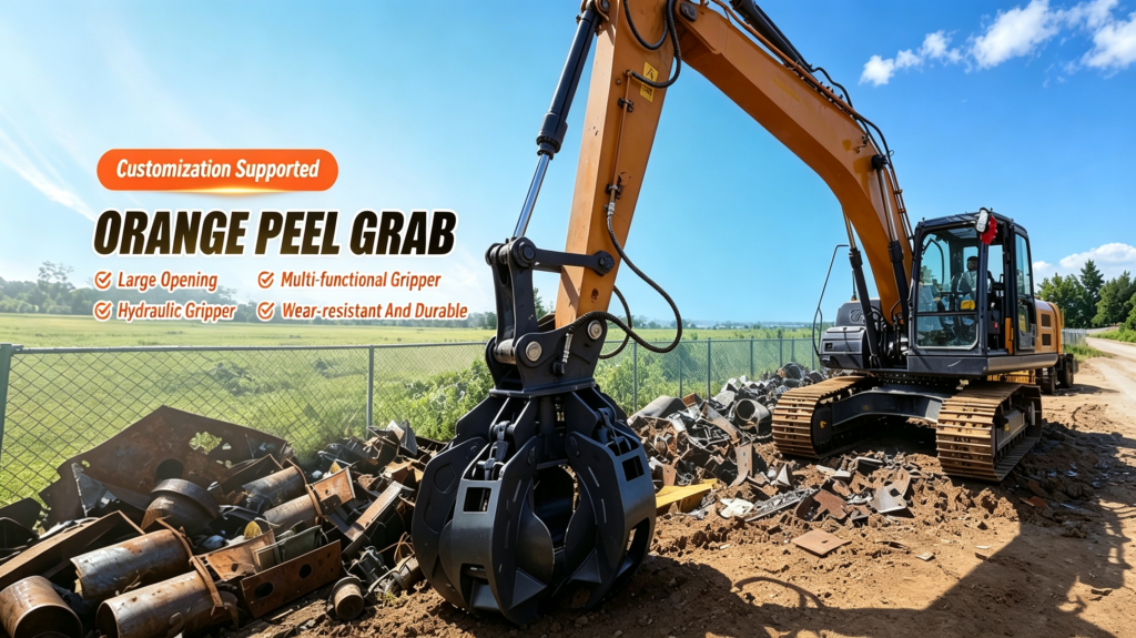 yg demolition hydraulic orange peel grab