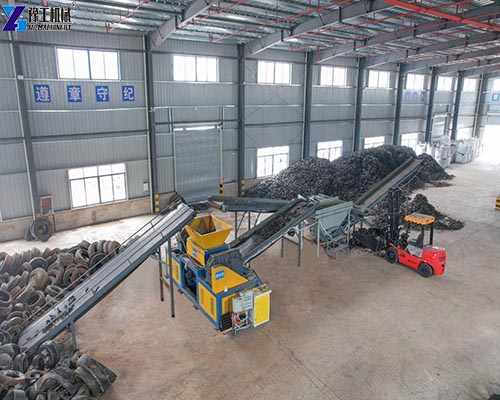 continuous waste tire recycling line factory