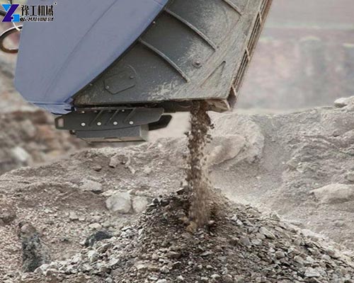 excavator crusher attachment output grading