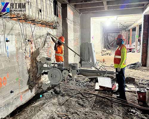 hydraulic wire saw building demolition cutting