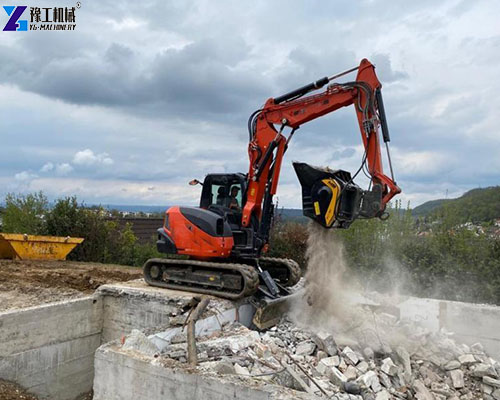 mini excavator crusher bucket