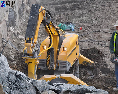 robotic demolition machine industrial site